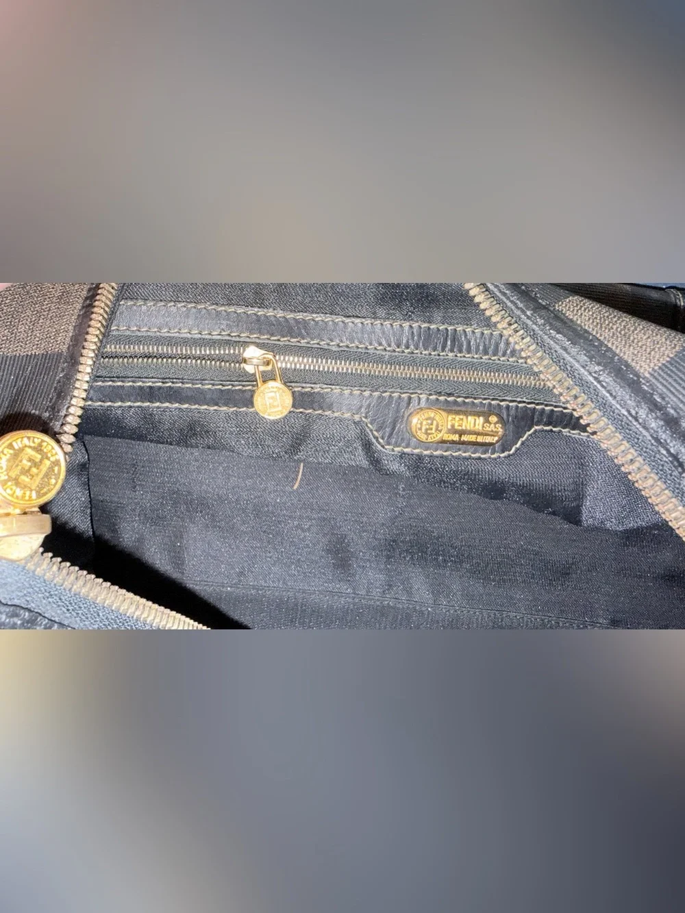 Fendi Penguin Striped Tote Bag